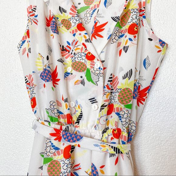 Urban Outfitters Cooperative Floral Pineapple Tie Waist Dress Size XS - Picture 6 of 11